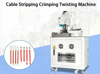 Automatic Cable Stripping Crimping Twisting Machine | AWG14-28 - Auto Terminal Crimping Machine