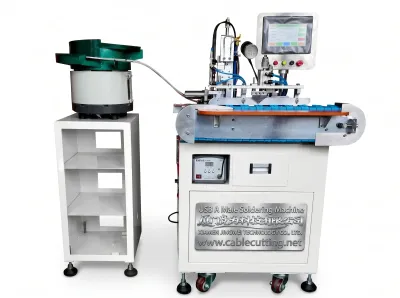 Automatic USB A Male Soldering Machine - 1400pcs/h WPM-121-AM - USB Cable Soldering Machine