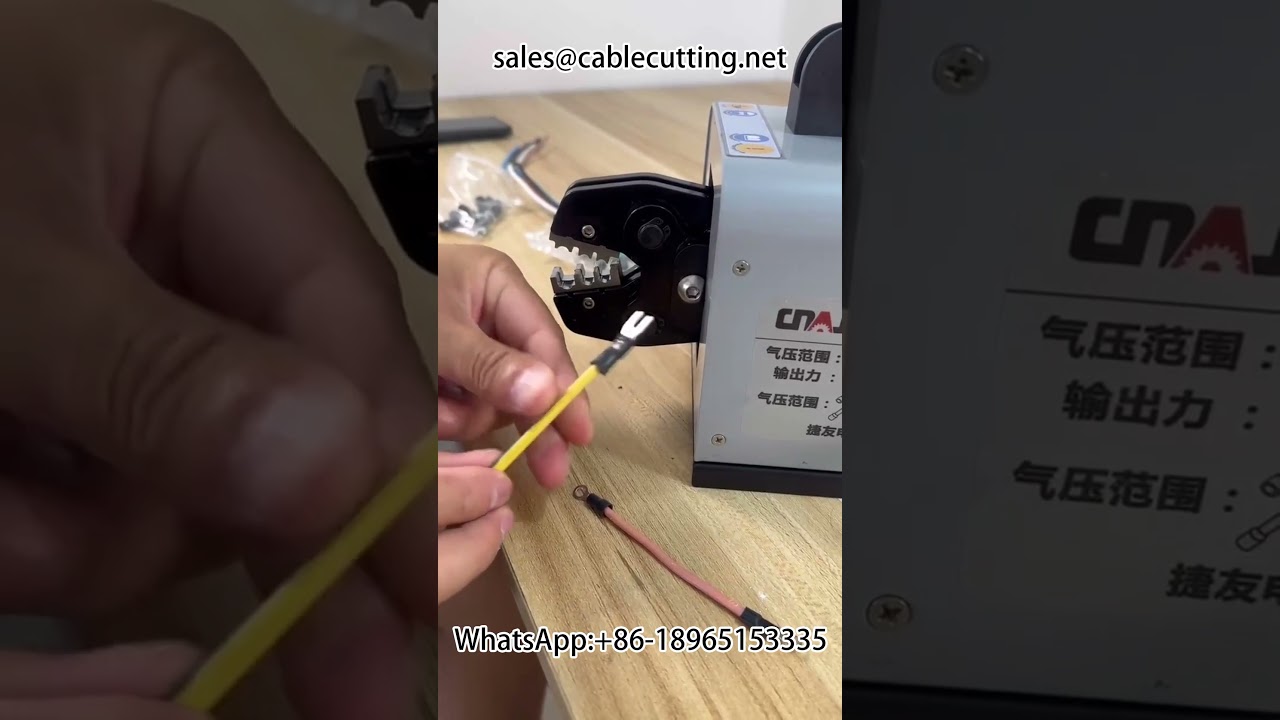 Pneumatic crimping pliers 25M crimp pre insulated terminals