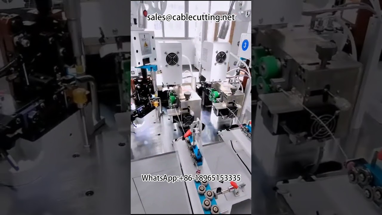 Full automatic merge crimping terminal machine #harness Equipment #stripping machine #full automatic