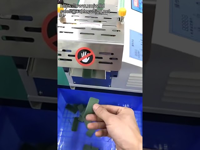 Automatic Cellophane Hook And Loop Tape Cutting Machine With Hole Punching