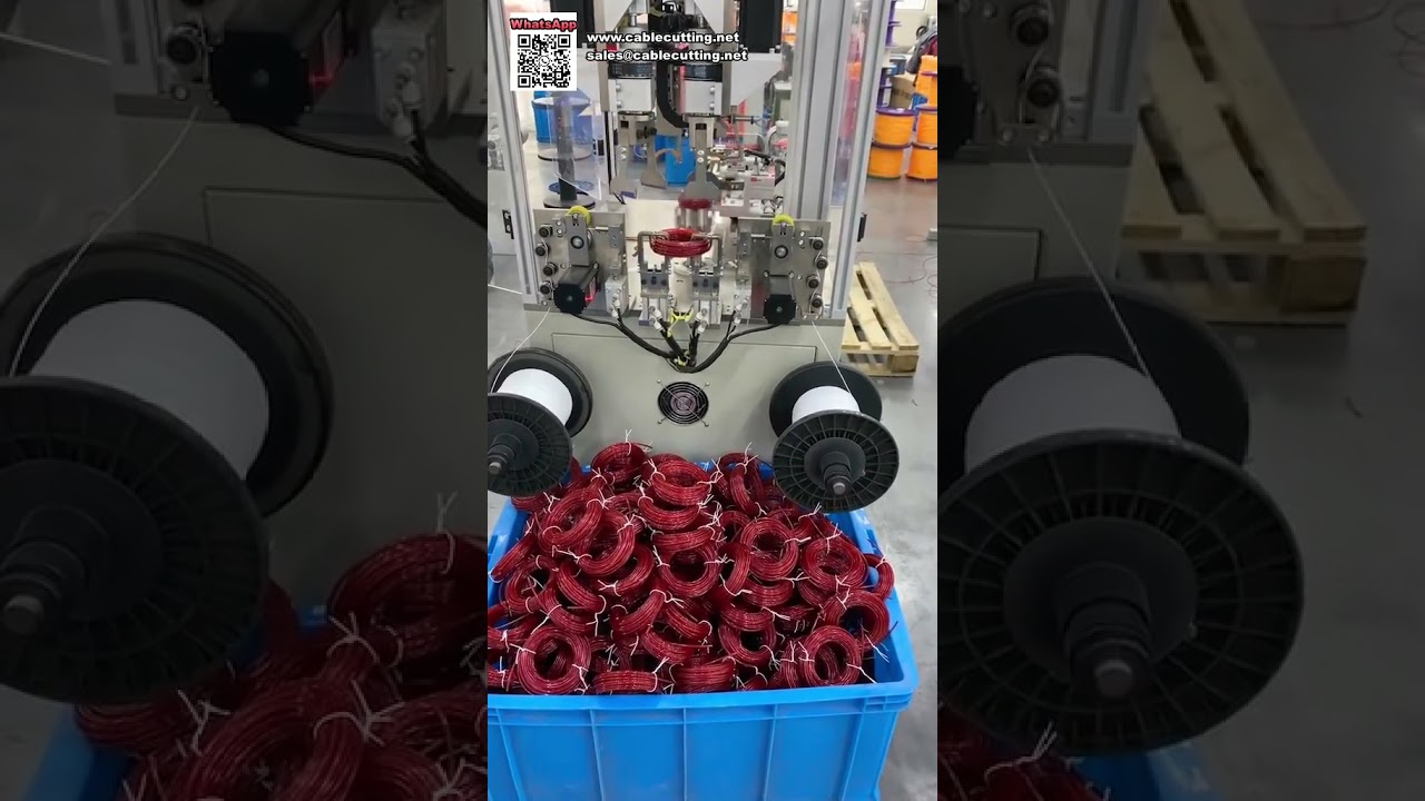 High Output Automatic Winding and Tying Machine for Hang Card Trimmer Line - Shorts