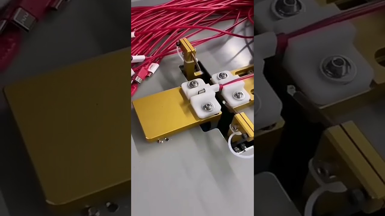 10 USB Data Cable Wire Making Machine   TYPE C Plug Automatic Glue Dispensing & Push Case