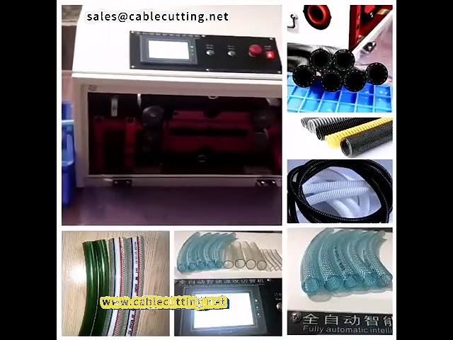 Automatic Corrugated Pipe Cutting Machine Round Plastic Pipe Rubber Pipe Cutting Machine