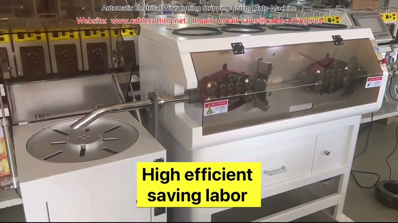 Automatic Electrical Wire Cutting Stripping Coiling Auto Machine