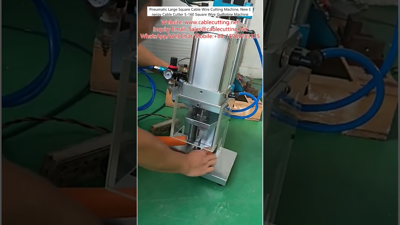 Pneumatic Large Square Cable Wire Cutting Machine, New Energy Cable Cutter 5 160 Square Wire Guillot
