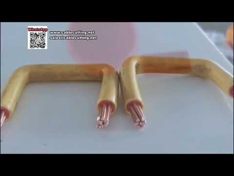 Máquina totalmente automática e computadorizada para corte, decapagem e dobra de fios de 35 mm² - Video