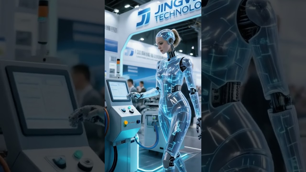 Robots make their appearance at the exhibition site. #Robots #machine #cablewirestrippingmachine