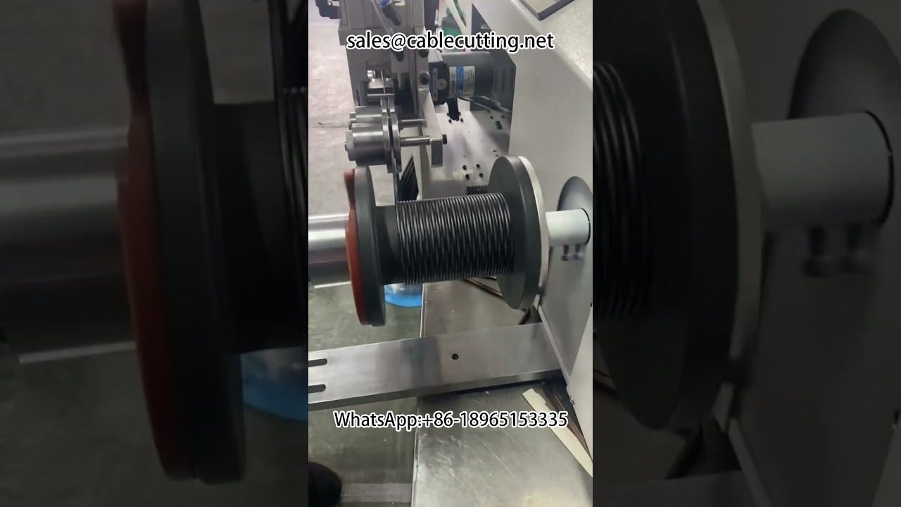 Automatic metre counting wire counting machine, automatic line up and rewinding, automatic cutting w