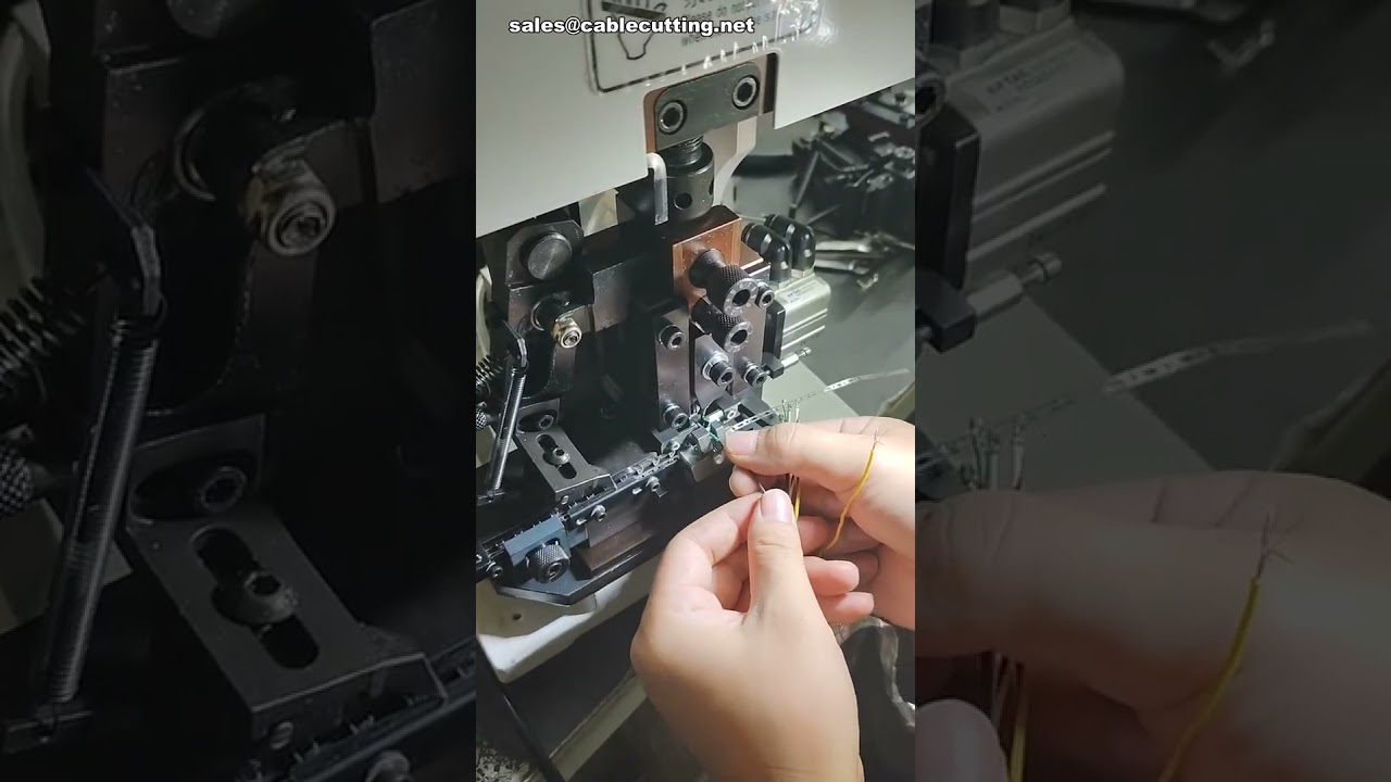 Single End Wire Stripping and Crimping Machine 2 5 Terminal Setup OK #factory #machine #diy