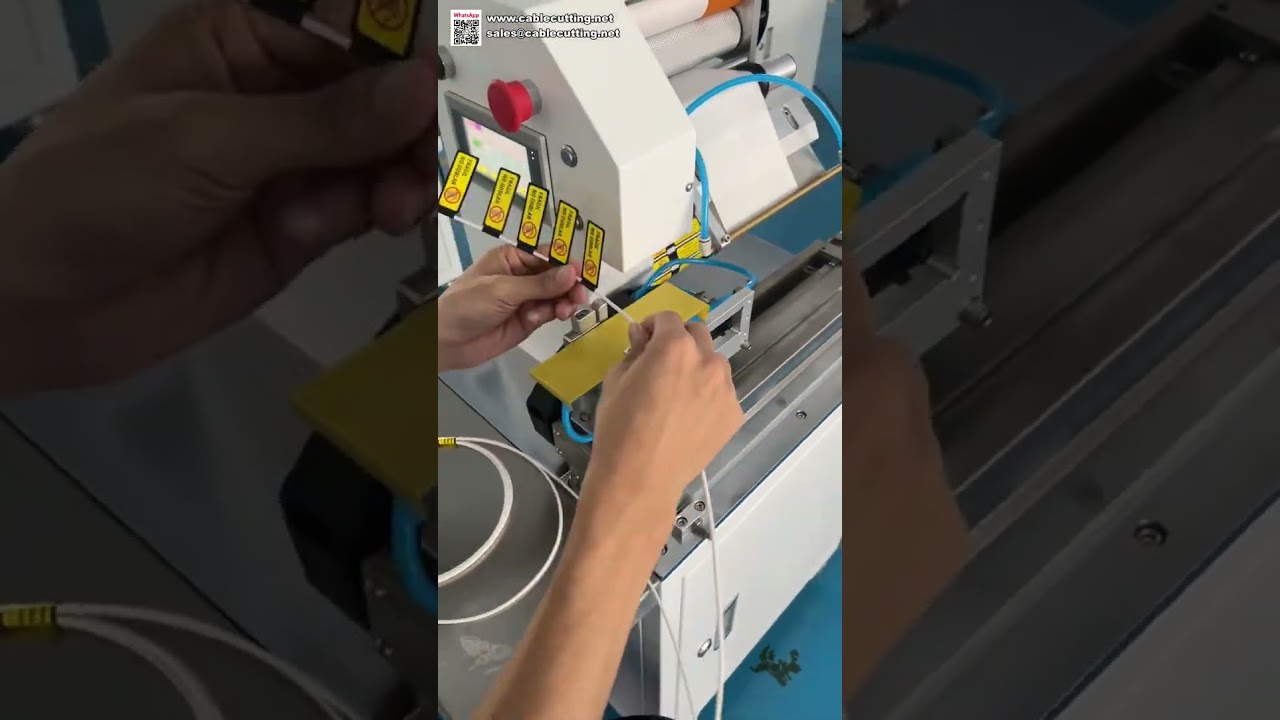 Essential Wire Labeling Machine for Factories Automatic Cable Fold Sticker Applicator System