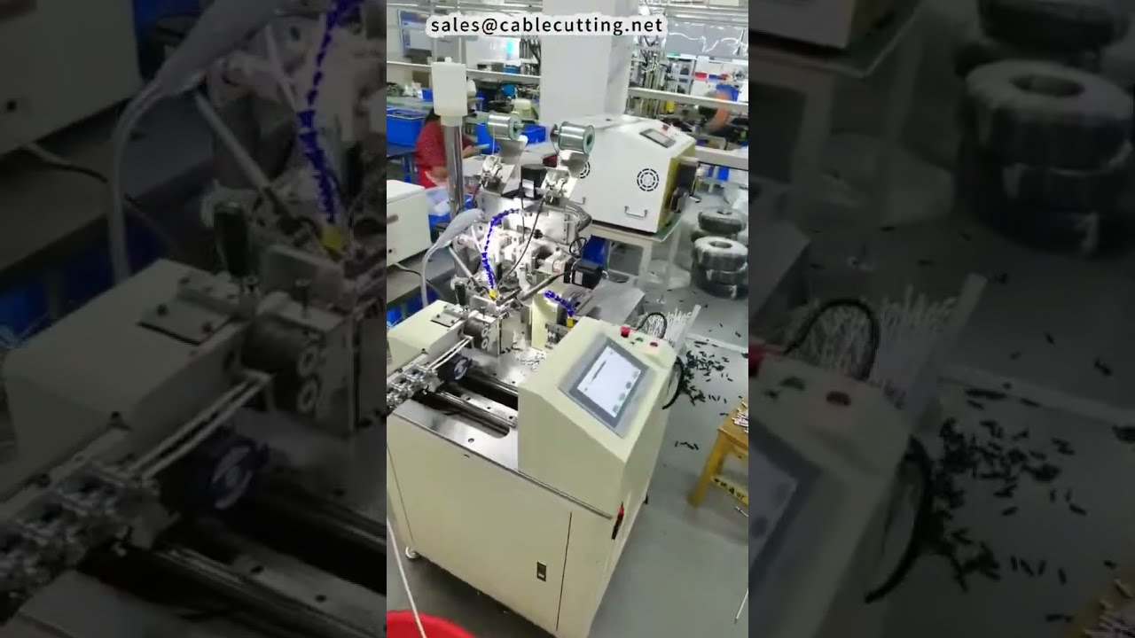 Fully Automatic DC Plug Soldering Machine Cut, Strip, Twist, Solder, Tin   Saves 4 Workers #factory