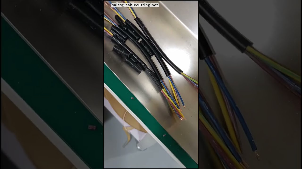 Wire Cutting and InnerOuter Stripping Machine Demo #factory #machine #diy